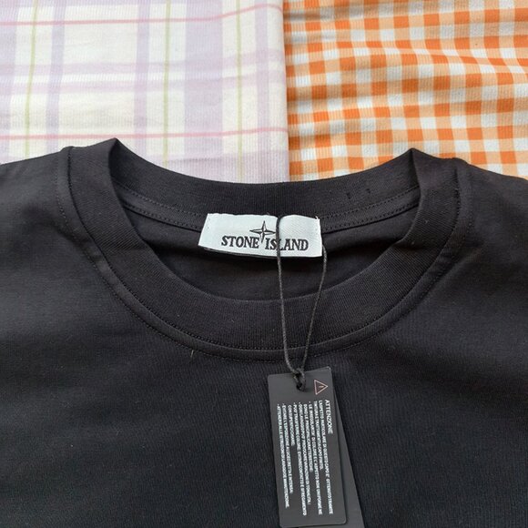 Stone Island Black Printed Short-Sleeve T-Shirt - Picture 2 of 7